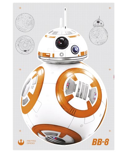 WANDSTICKER STAR WARS BB-8