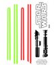 WALL TATTOO STAR WARS LIGHTSABERS