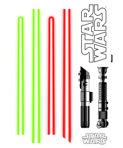 WALL TATTOO STAR WARS LIGHTSABERS