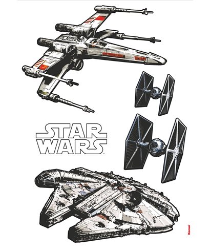ETIQUETA ADHESIVA STAR WARS SPACESHIPS