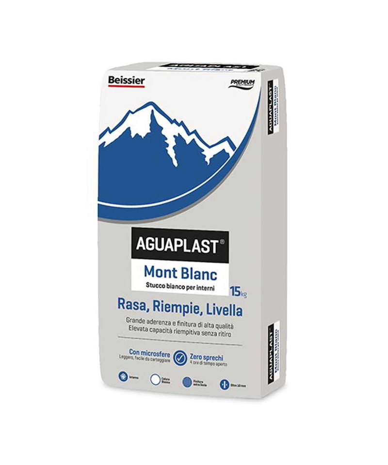 Masilla en polvo AguaPlast Mont Blanc especial para el interior