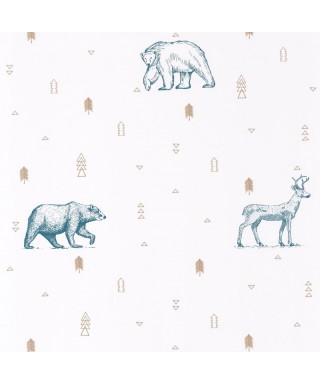 OUR PLANET GRIZZLY BEARS BEIGE / BLEU JEAN